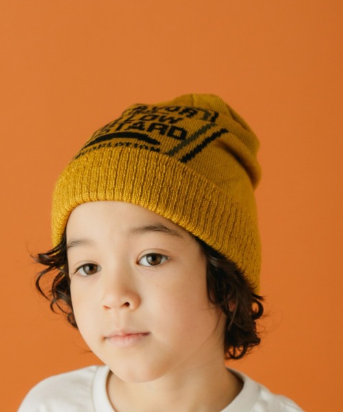 BAYFLOW（ベイフロー）の「[KIDS]フレーバーソースワッチ（ニットキャップ/ビーニー・キッズ・レッド/オフホワイト/マスタード・FREE）」の2枚目の写真