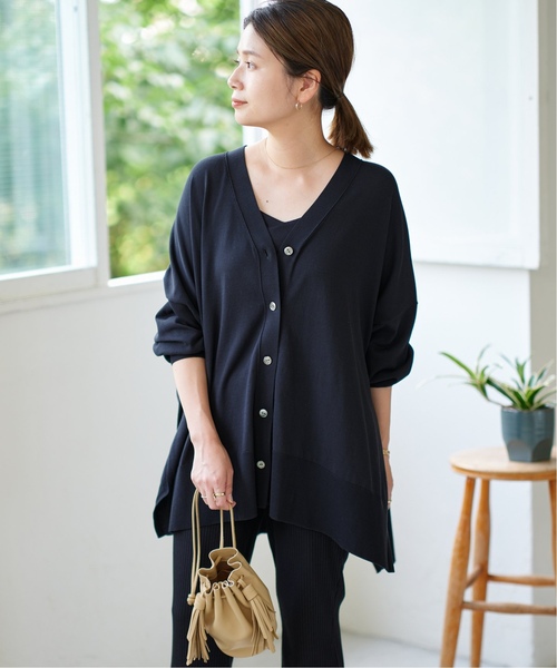JOURNAL STANDARD(ジャーナルスタンダード)の「《追加5》ハイツイストコットンポンチョカーディガン(カーディガン/ボレロ・レディース・ブラック/カーキ/グリーン系その他・FREE)」の9枚目の写真