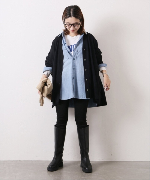 JOURNAL STANDARD(ジャーナルスタンダード)の「《追加5》ハイツイストコットンポンチョカーディガン(カーディガン/ボレロ・レディース・ブラック/カーキ/グリーン系その他・FREE)」の6枚目の写真
