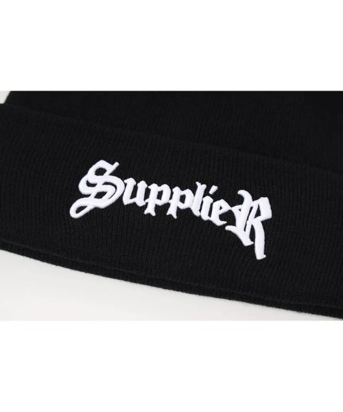 SUPPLIER(サプライヤー)の「A'GEM/9 × .kom『SUPPLIER/サプライヤー』LOGO BEANIE/ロゴニットキャップ(キャップ・メンズ・ブルー/ブラック・FREE)」の5枚目の写真