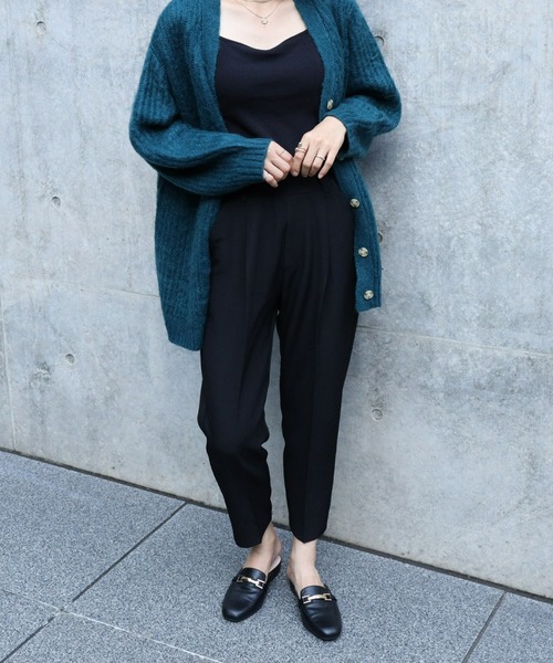 HONEYSUCKLE ROSE（ハニーサックルローズ）の「【HONEYSUCKLE ROSE】「nobee」テーパードパンツ（スラックス・レディース・ブルー/グリーン/オレンジ/グレー/ピンク/ブラック・L/XL/XS/M/S）」の2枚目の写真