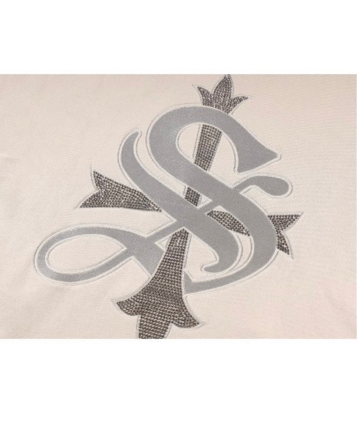 SUPPLIER(サプライヤー)の「【SUPPLIER/サプライヤー】CROSS LOGO HOODIE / スウェット フーディ パーカー ビッグサイズ オーバーサイズ プルオーバー 秋服 冬服 クロス 十字架 ラインストーン(パーカー・メンズ・ベージュ/グリーン/ブラック/ブラック×パープル・XL/L/M/XXL)」の12枚目の写真