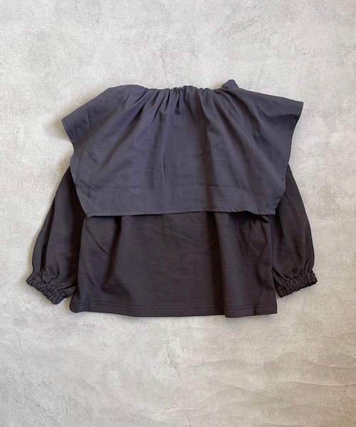 Disney(ディズニー)の「【Disney】ミッキーマウス/スクエアカラーチュニック(90~150cm)(チュニック・キッズ・チャコール/レッド・90/100/110/120/130/140/150)」の6枚目の写真