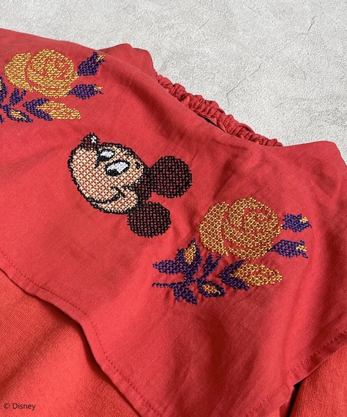 Disney(ディズニー)の「【Disney】ミッキーマウス/スクエアカラーチュニック(90~150cm)(チュニック・キッズ・チャコール/レッド・90/100/110/120/130/140/150)」の5枚目の写真