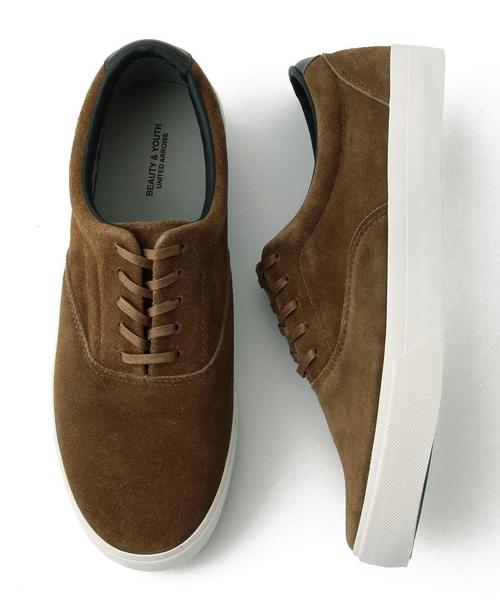 BEAUTY&YOUTH UNITED ARROWS（ビューティーアンドユースユナイテッドアローズ）の「BY スエード 5アイレット スニーカー◆（スニーカー・メンズ・ネイビー/ダークブラウン/ベージュ/ブラウン/ライトブルー・28cm(3)/26cm(1)/27cm(2)/25cm(0)）」の3枚目の写真