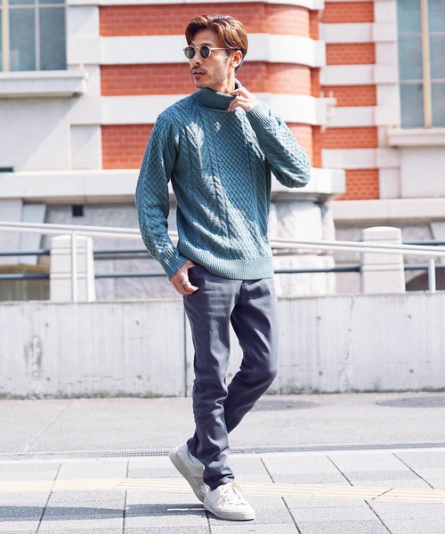 roshell（ロシェル）の「タートルネック フィッシャーマン ケーブル アランニット セーター（ニット/セーター・メンズ・グリーン系その他/ブラック系その他3/ブルー系その他2/ブラウン系その他/ブラック系その他2/ベージュ系その他/グレー系その他3/ブラック系その他/ブラウン系その他2/グレー系その他2/ブルー系その他/ホワイト系その他/グレー系その他/グレー系その他4・SMALL/MEDIUM/LARGE/X-LARGE）」の15枚目の写真