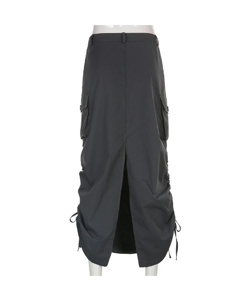 .KOM（ドットコム）の「A'GEM/9 × .kom『.komセレクト/ドットケーオーエムセレクト』サイドシャーリング カーゴ ロング スカート（スカート・レディース・ブラック/ベージュ/グレー・FREE）」の18枚目の写真