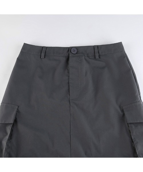 .KOM（ドットコム）の「A'GEM/9 × .kom『.komセレクト/ドットケーオーエムセレクト』サイドシャーリング カーゴ ロング スカート（スカート・レディース・ブラック/ベージュ/グレー・FREE）」の10枚目の写真