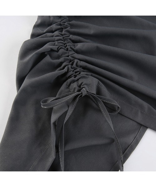 .KOM（ドットコム）の「A'GEM/9 × .kom『.komセレクト/ドットケーオーエムセレクト』サイドシャーリング カーゴ ロング スカート（スカート・レディース・ブラック/ベージュ/グレー・FREE）」の7枚目の写真