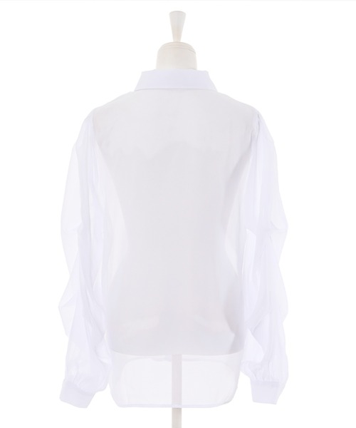 Narcissus（ナルシス）の「【Narcissus】シースルーシャツ（シャツ/ブラウス・レディース・ホワイト/ブラック・FREE）」の8枚目の写真