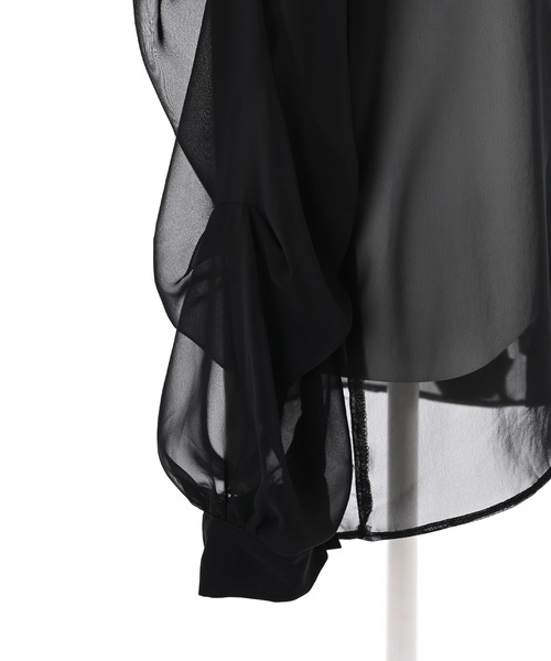 Narcissus（ナルシス）の「【Narcissus】シースルーシャツ（シャツ/ブラウス・レディース・ホワイト/ブラック・FREE）」の13枚目の写真