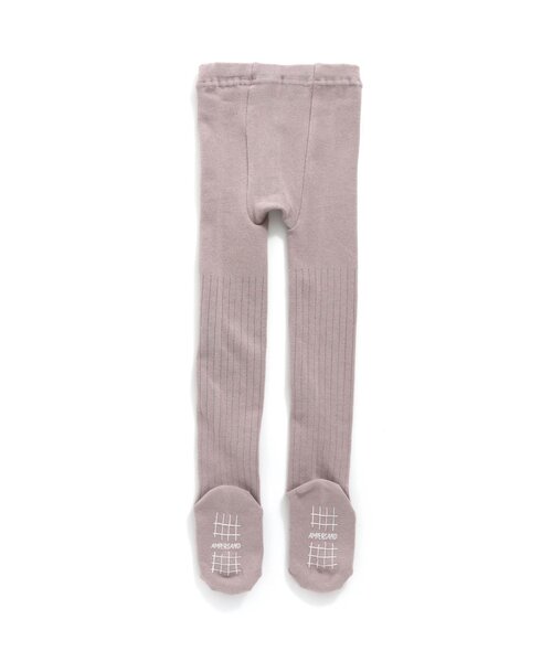 Ampersand（アンパサンド）の「リブタイツ（タイツ/ストッキング・キッズ・ピンク/グレー/ブラック/ベージュ/アイボリー・90/140/100/110/80/120）」の7枚目の写真