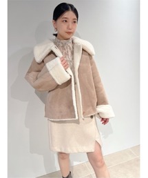 LILY BROWN | バリエーションショートボアコート(ムートンコート)