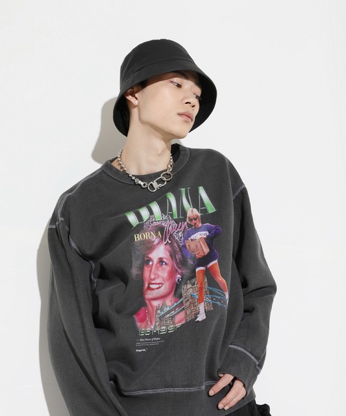 LEGENDA（レジェンダ）の「レジェンダ ダイアナ ピグメント スウェットシャツ / LEGENDA Diana Pigment Sweatshirt（スウェット・メンズ・ブラック・FREE）」の2枚目の写真