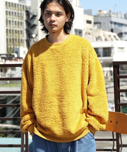 ８(eight)（エイト）の「ボア無地トレーナー（スウェット・メンズ・グリーン/ホワイト系その他/レッド系その他/ブラック/イエロー系その他・MEDIUM/LARGE）」の4枚目の写真