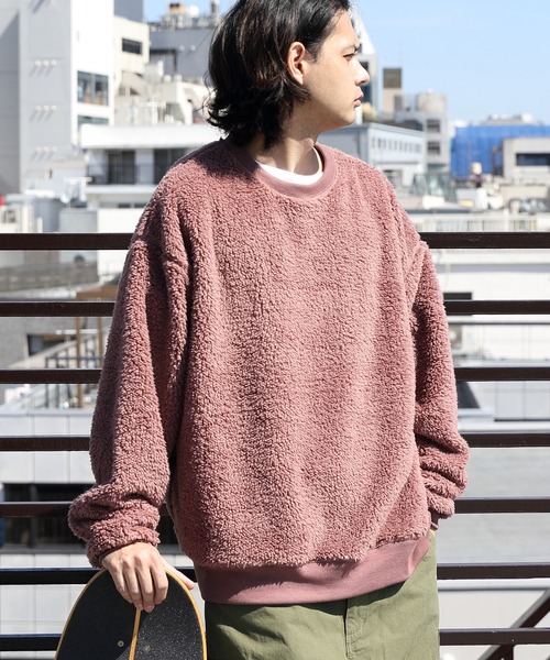 ８(eight)（エイト）の「ボア無地トレーナー（スウェット・メンズ・グリーン/ホワイト系その他/レッド系その他/ブラック/イエロー系その他・MEDIUM/LARGE）」の5枚目の写真