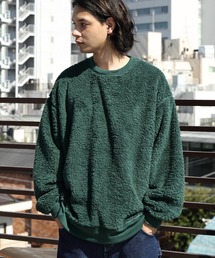 ボア無地トレーナー