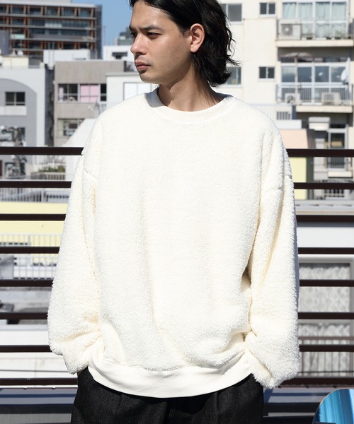 ８(eight)（エイト）の「ボア無地トレーナー（スウェット・メンズ・グリーン/ホワイト系その他/レッド系その他/ブラック/イエロー系その他・MEDIUM/LARGE）」の6枚目の写真