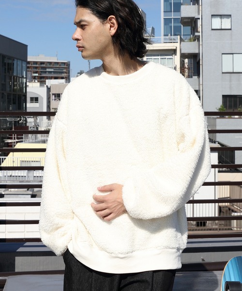 ８(eight)（エイト）の「ボア無地トレーナー（スウェット・メンズ・グリーン/ホワイト系その他/レッド系その他/ブラック/イエロー系その他・MEDIUM/LARGE）」の7枚目の写真