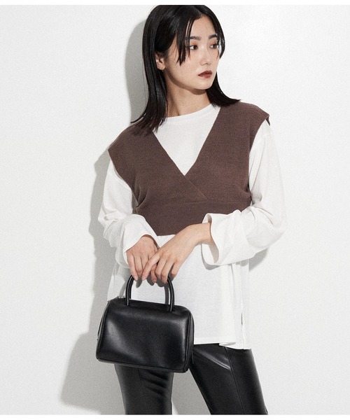 ANAP(アナップ)の「ミニボストンバック(ボストンバッグ・レディース・ブラック/ライトベージュ・FREE)」の12枚目の写真