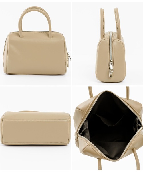 ANAP(アナップ)の「ミニボストンバック(ボストンバッグ・レディース・ブラック/ライトベージュ・FREE)」の5枚目の写真