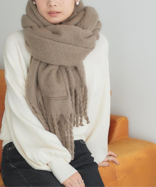 titivate（ティティベイト）の「2way大判ストール（マフラー・レディース・ピンク系その他/ブルー/モカ/アイボリー・FREE）」の13枚目の写真