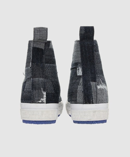 MARCELO BURLON（マルセロ・バーロン）の「ALL OVER CROSS HIGH VULC（スニーカー・メンズ・ブルー・41/42）」の2枚目の写真