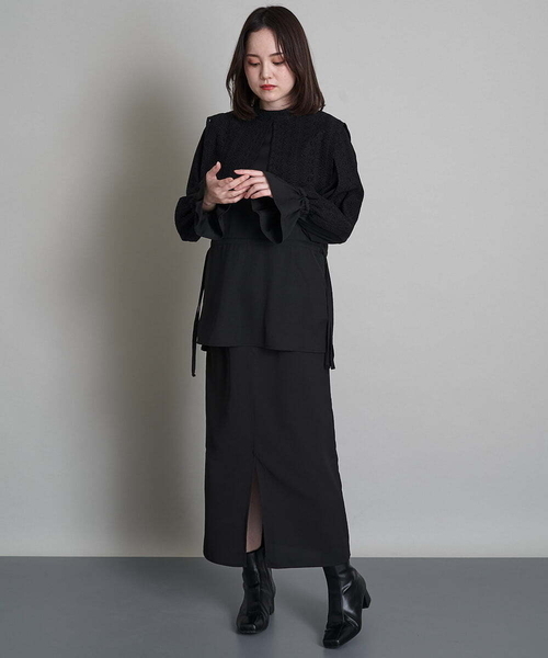 ⭐︎今季トレンド⭐︎ ビックカラー レイヤード風 チェック ブラウス チェックビスチェレイヤード風ブラウス | レディース