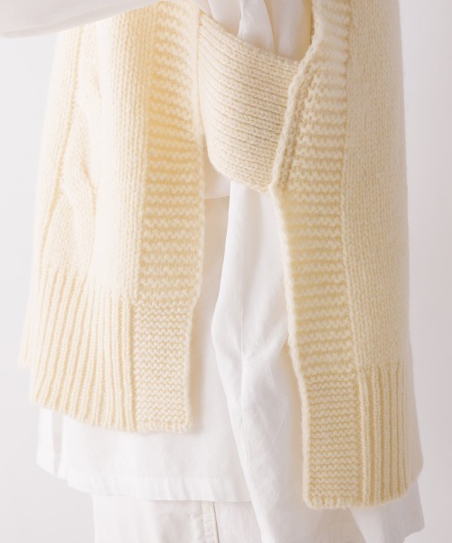 OMNES（オムネス）の「シェットランドウールサイドオープンベスト（ベスト・レディース・ブラック/ブラウン/グレー/アイボリー・FREE）」の17枚目の写真