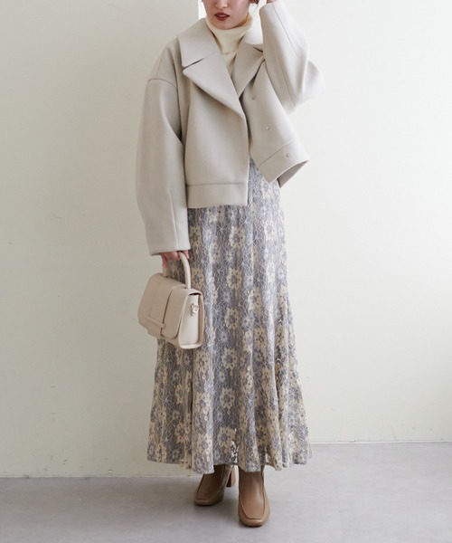 軽い着心地で、しっかり暖かい/メルトンショート丈コート