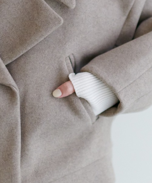 セール】軽い着心地で、しっかり暖かい/メルトンショート丈