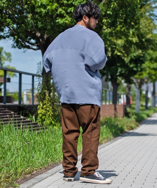 CavariA（キャバリア）の「『CavariA/キャバリア』12Gドルマンスリーブボタンレスニットカーディガン（カーディガン/ボレロ・メンズ・オフホワイト/ブルーグレー/ブラック/グレイッシュベージュ・L/M）」の6枚目の写真