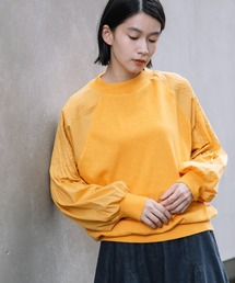 Munich | レーヨンアンゴラニット×タックスリーブブラウス(ニット/セーター)