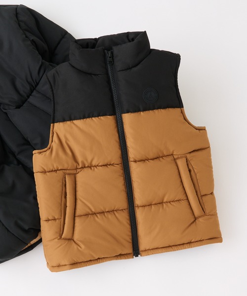 CIAOPANIC TYPY（チャオパニックティピー）の「【KIDS】フェイクダウン配色モンスターベスト/中綿ベスト（ダウンベスト・キッズ・キャメル/アイボリー/ブラック・S/M/L/XL/XXL）」の20枚目の写真