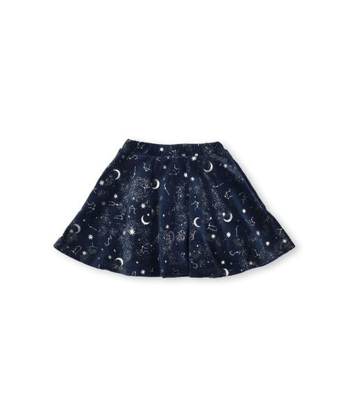 BeBe（ベベ）の「BeBe/【お揃い】ベロア星座柄フレアスカート(100~150cm)（スカート・キッズ・ブルー系その他・110/100/130/120/150/140）」の3枚目の写真