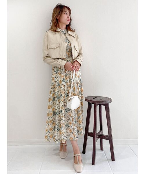 dazzlin（ダズリン）の「スーパーショートジャケット（ライダースジャケット・レディース・アイボリー/その他1/ブラック・FREE）」の21枚目の写真