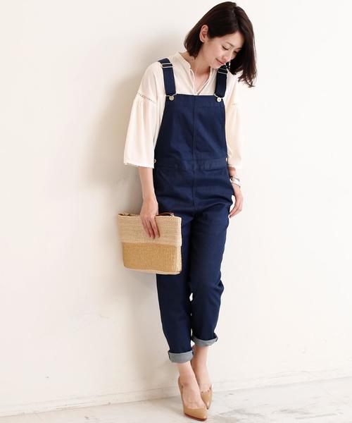 BEAUTY&YOUTH UNITED ARROWS(ビューティーアンドユースユナイテッドアローズ)の「BYBC テーパード オーバーオール◆(サロペット/オーバーオール・レディース・ホワイト/ネイビー/オフホワイト・フリー)」の3枚目の写真