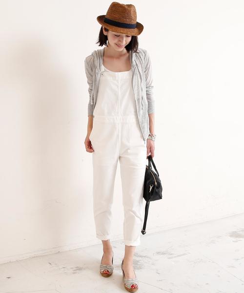 BEAUTY&YOUTH UNITED ARROWS(ビューティーアンドユースユナイテッドアローズ)の「BYBC テーパード オーバーオール◆(サロペット/オーバーオール・レディース・ホワイト/ネイビー/オフホワイト・フリー)」の2枚目の写真