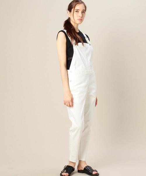 BEAUTY&YOUTH UNITED ARROWS(ビューティーアンドユースユナイテッドアローズ)の「BYBC テーパード オーバーオール◆(サロペット/オーバーオール・レディース・ホワイト/ネイビー/オフホワイト・フリー)」の1枚目の写真