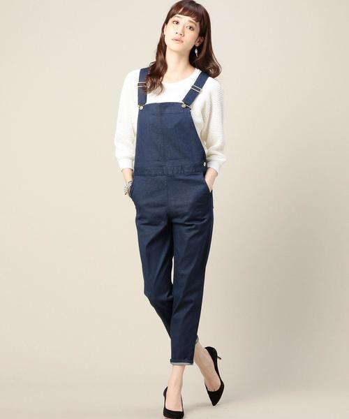BEAUTY&YOUTH UNITED ARROWS(ビューティーアンドユースユナイテッドアローズ)の「BYBC テーパード オーバーオール◆(サロペット/オーバーオール・レディース・ホワイト/ネイビー/オフホワイト・フリー)」の4枚目の写真