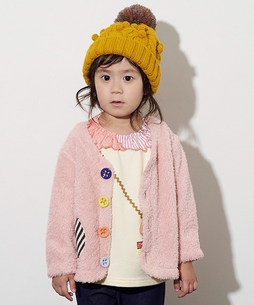 baby cheer（ベイビーチアー）の「ねこポケボアカーディガン