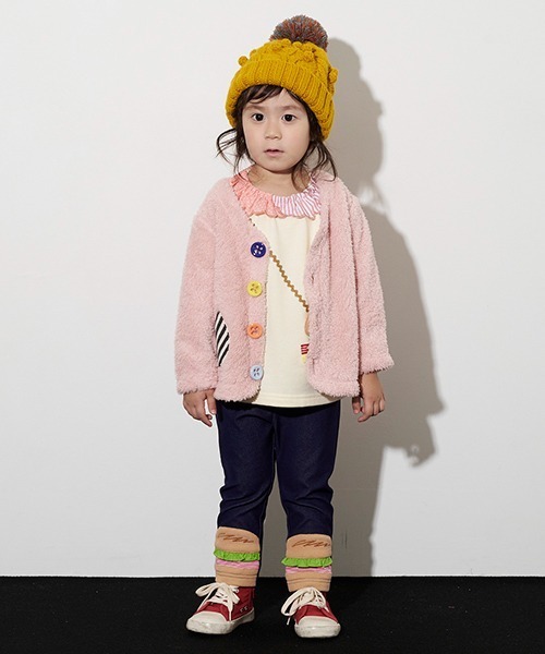 baby cheer(ベイビーチアー)の「ねこポケボアカーディガン baby cheer(ベイビーチアー)の「ねこポケボアカーディガン