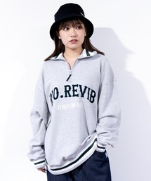 RIO.REVIB アーチロゴ ハーフジップスウェット