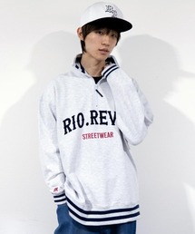 RIO.REVIB アーチロゴ ハーフジップスウェット