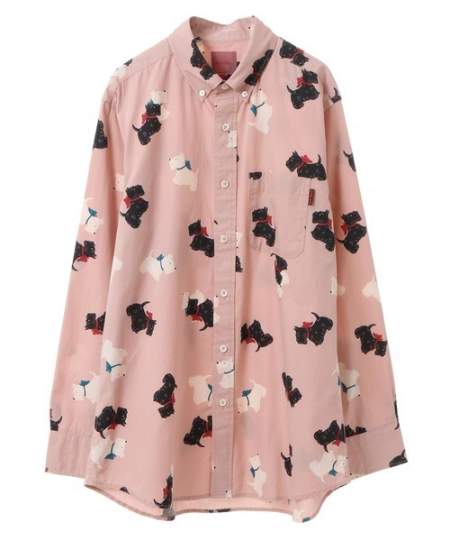 KARL HELMUT（カールヘルム）の「スコッチテリアプリントシャツブラウス（シャツ/ブラウス・メンズ・ブルー/ピンク/キナリ・LARGE/MEDIUM）」の12枚目の写真