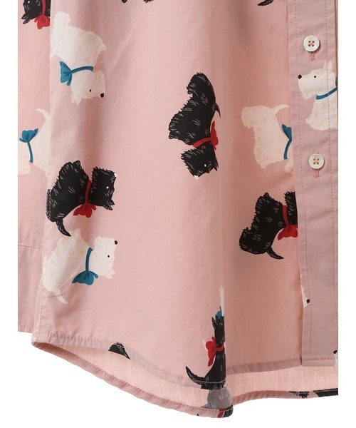 KARL HELMUT（カールヘルム）の「スコッチテリアプリントシャツブラウス（シャツ/ブラウス・メンズ・ブルー/ピンク/キナリ・LARGE/MEDIUM）」の7枚目の写真