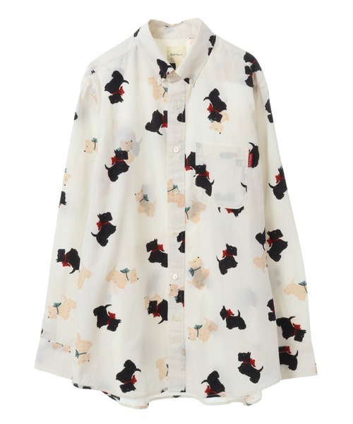 KARL HELMUT（カールヘルム）の「スコッチテリアプリントシャツブラウス（シャツ/ブラウス・メンズ・ブルー/ピンク/キナリ・LARGE/MEDIUM）」の6枚目の写真