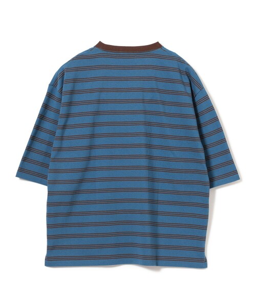 BEAMS LIGHTS(ビームスライツ)の「BEAMS LIGHTS / エクストラ ヘビーウェイト ボーダー Tシャツ(Tシャツ/カットソー・メンズ・ホワイト/ネイビー/グリーン系その他2・SMALL/MEDIUM/LARGE)」の10枚目の写真