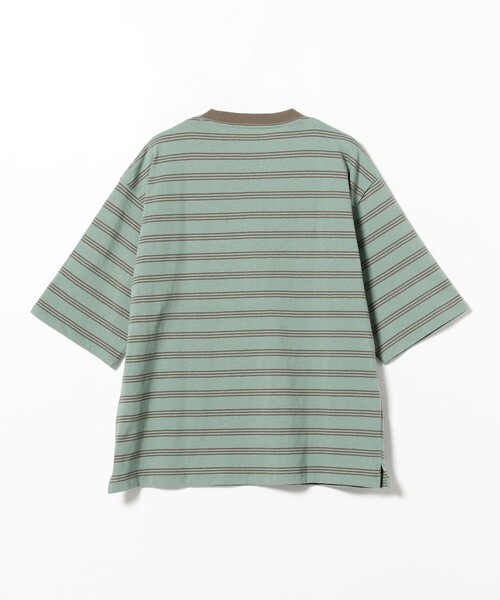 BEAMS LIGHTS(ビームスライツ)の「BEAMS LIGHTS / エクストラ ヘビーウェイト ボーダー Tシャツ(Tシャツ/カットソー・メンズ・ホワイト/ネイビー/グリーン系その他2・SMALL/MEDIUM/LARGE)」の19枚目の写真