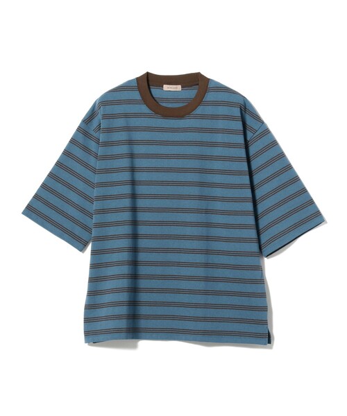 BEAMS LIGHTS(ビームスライツ)の「BEAMS LIGHTS / エクストラ ヘビーウェイト ボーダー Tシャツ(Tシャツ/カットソー・メンズ・ホワイト/ネイビー/グリーン系その他2・SMALL/MEDIUM/LARGE)」の17枚目の写真